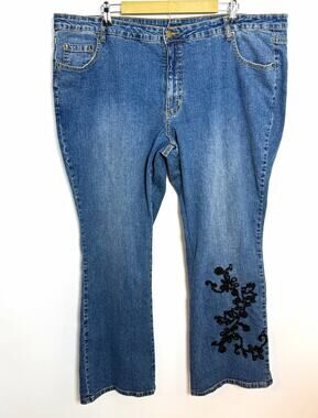 Just My Size Women Size Stretch Denim Bootcut Jeans High Rise Embroidered, 3XL?